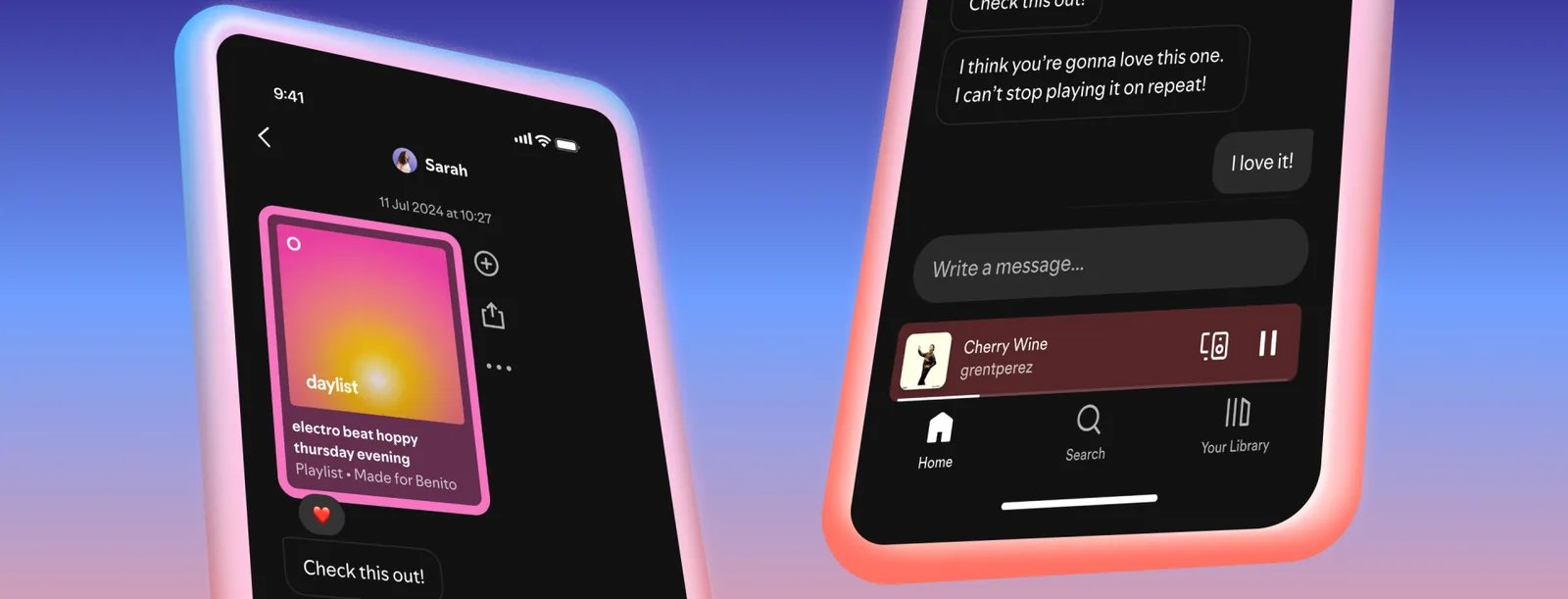 Spotify launched a personal messaging feature for sharing music and podcasts